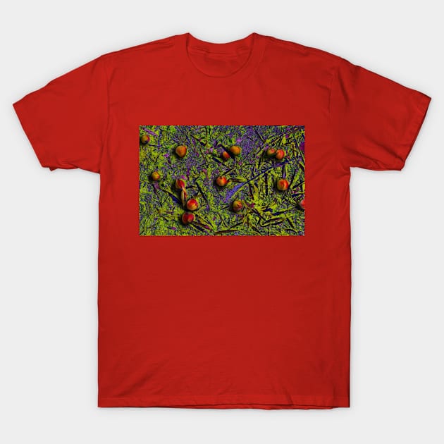 Ripe Peaches on Grass T-Shirt by mavicfe